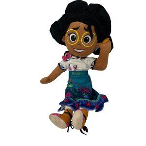 Disney Encanto Mirabel Madrigal Plush Doll 17" Embroidered Dress Black Hair